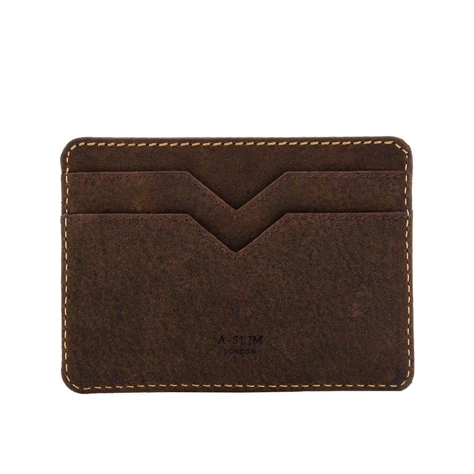 A-SLIM Minimalist Leather Wallet Yaiba - Brown